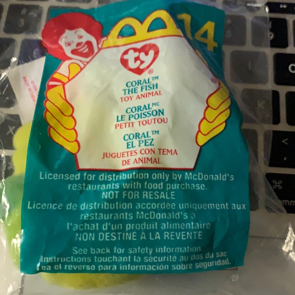 Coral The Fish McDonald’s TY Beanie Baby